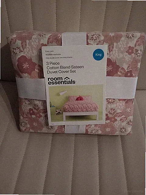 3 Piece Cotton Blend Sateen Duvet Cover Set Size KING