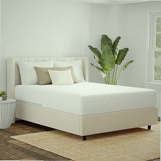 AllerEase Cotton Fresh Mattress Protector - Queen Size Cotton Zip Flexfit Wat...