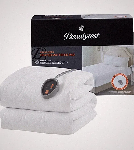Beautyrest Cotton Blend Heated Mattress Pad, Full Deep Pocket - 5-Setting Heat