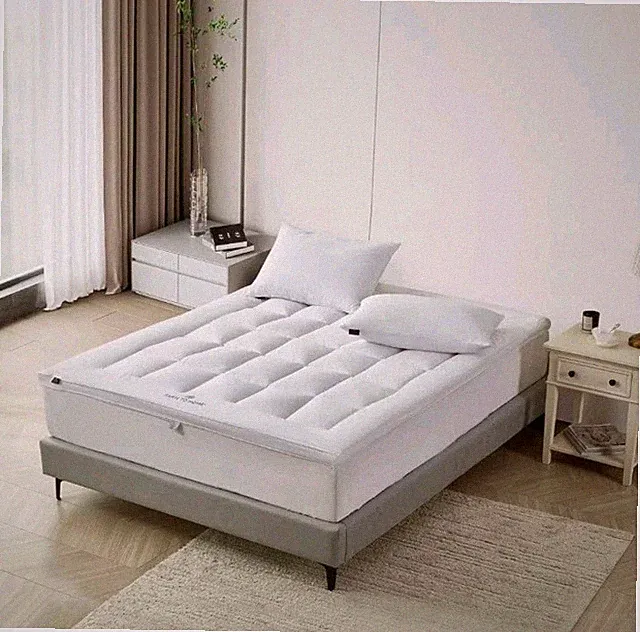 Farm to Home Organic Cotton Mattress Topper Queen 60x80 Gusseted 2" White NEW