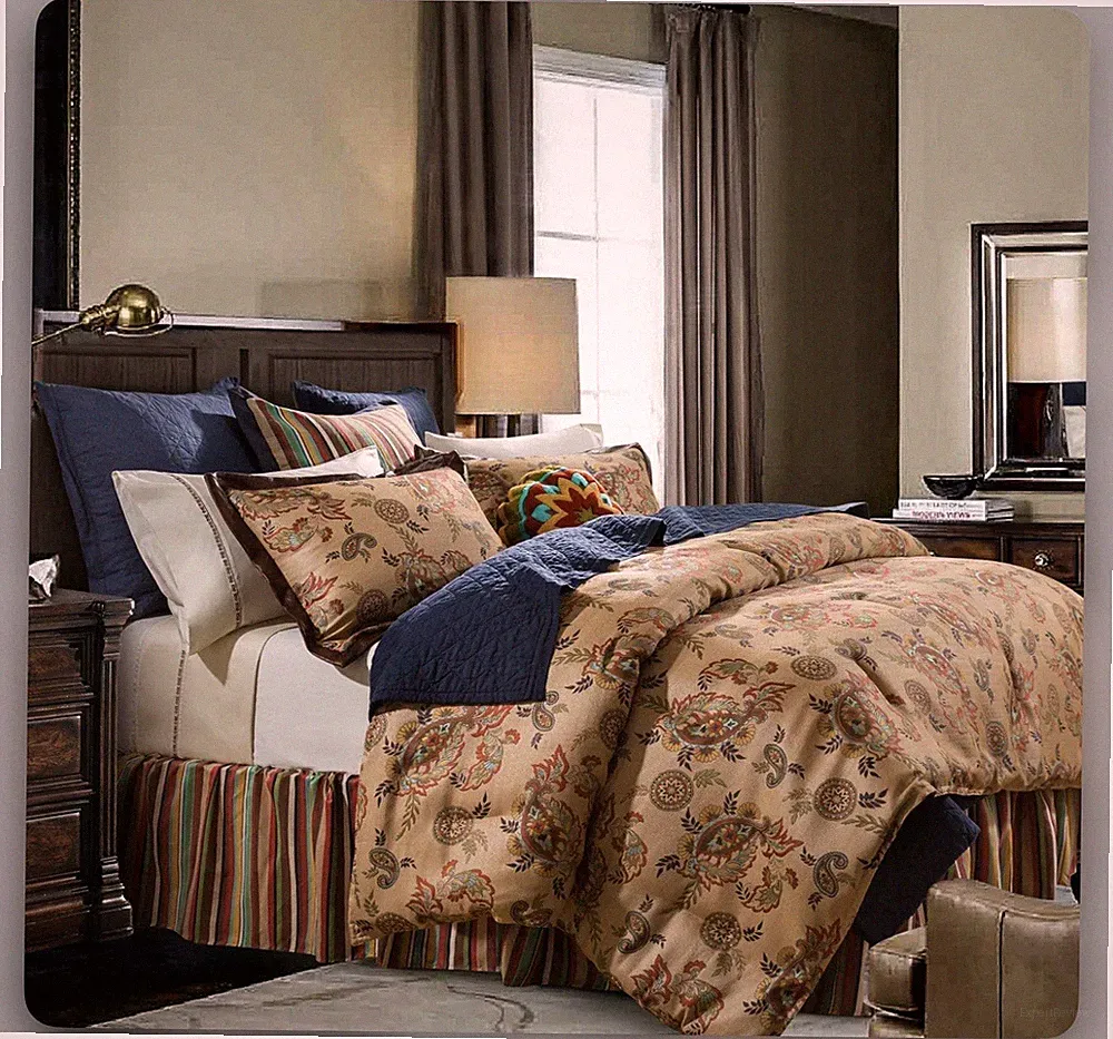 HiEnd Accents Tammy Paisley Full Comforter Set New
