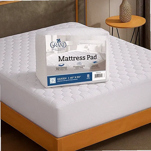 Hotel Collection Queen Size Mattress Pad - Thin, Lightweight, and Breathable Mat