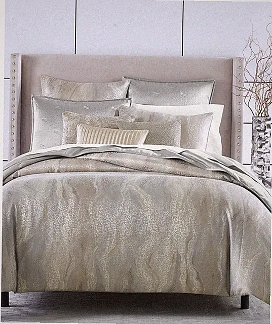 Hotel Collection Terra Textural Woven Jacquard Cotton Blend Queen Comforter Set