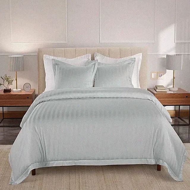 Hotelier Damask Striped Comforter Set ~ Choice of Size ~ Color Smoke ~ NWT!