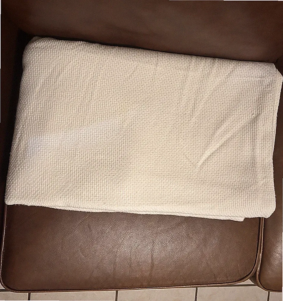Ivory Full Queen Size Cotton Blend Blanket Woven 82X92 Bedding by Pure Beech