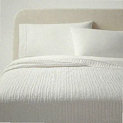 King TENCEL Quilt White - Threshold