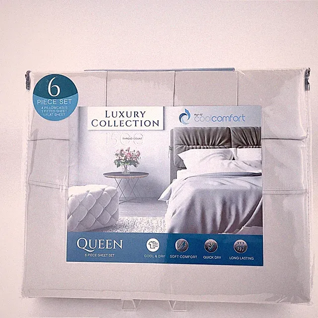 Luxury Collection Queen Sheet Set Luxurious 1500 TC Cotton Blend Taupe Gray New