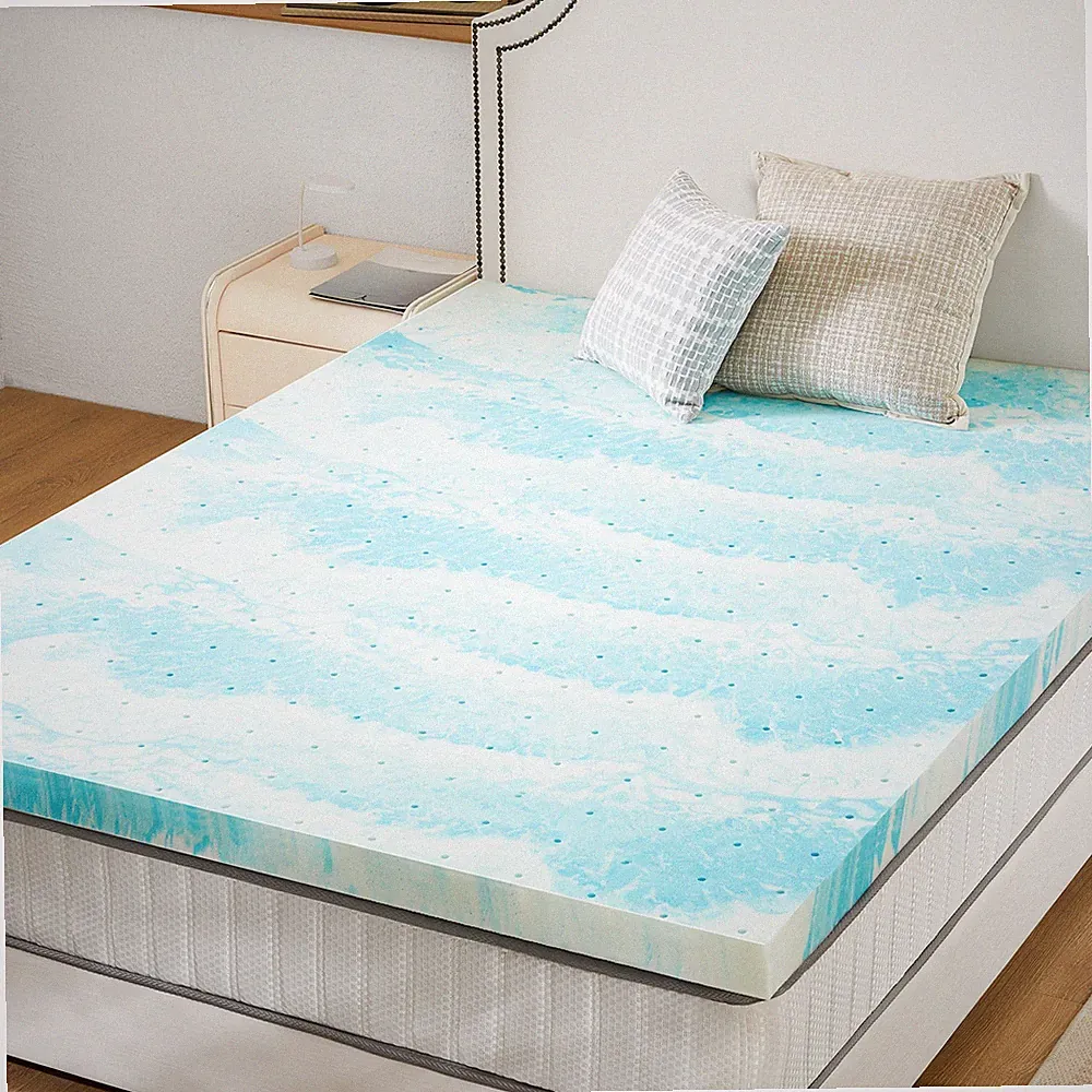 Mattress Topper Cooling Gel Infused Memory Foam Bed Toppers Soft Mattress Pads