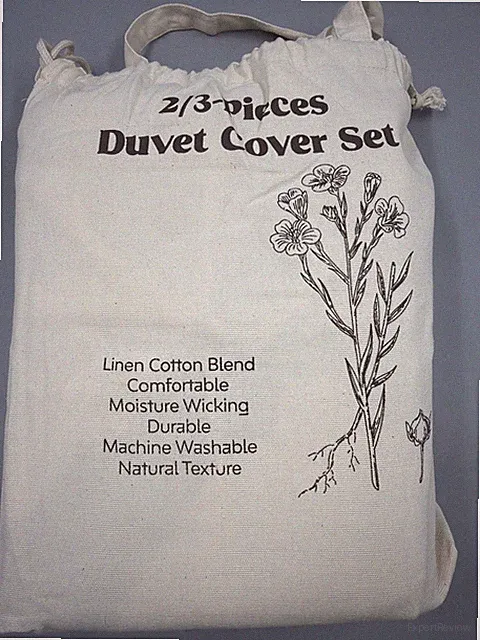 Peace Nest Linen Cotton Blend Duvet Cover Set-King