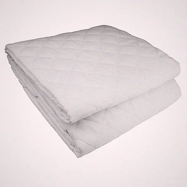 Quilted Cotton Blend Mattress Pad, Twin 39x75", Fitted Contour, 15" Deep Pocket