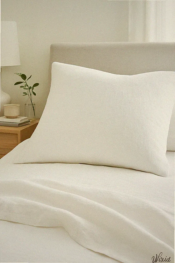 Restoration Hardware Washed Linen Cotton Shams Set of 2 White Standard Luxury