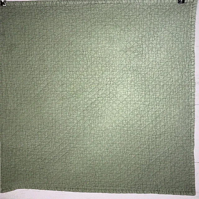 Set Of 2 Quilted Euro Shams Sage Green Cotton Blend 26” X 26”
