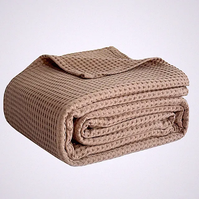 Simple&Opulence 100% Cotton Waffle Weave Blanket King Size 104"x90", Soft Lightw