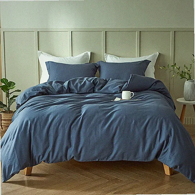 Simple&Opulence French Linen Duvet Cover Set 68" x 86"- 2 Pieces (1 Comforter...