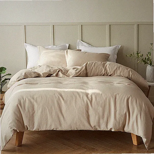 Simple&Opulence French Linen Duvet Cover Set 78" x 86"- 3 Pieces (1 Comforter...