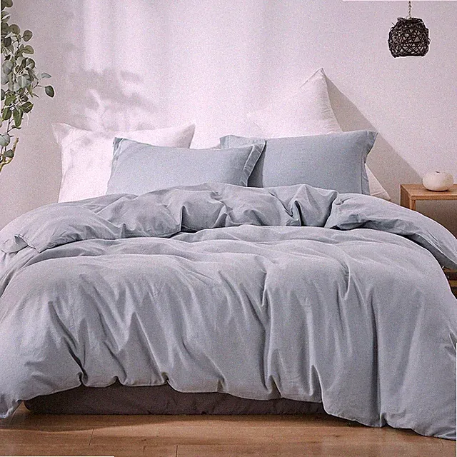 Simple&Opulence French Linen Duvet Cover Set 88" x 92"- 3 Pieces (1 Comforter...