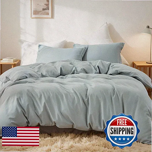 Simple&Opulence Simpleopulence French Linen Duvet Cover Set 68 X 86- 2 Pieces 1