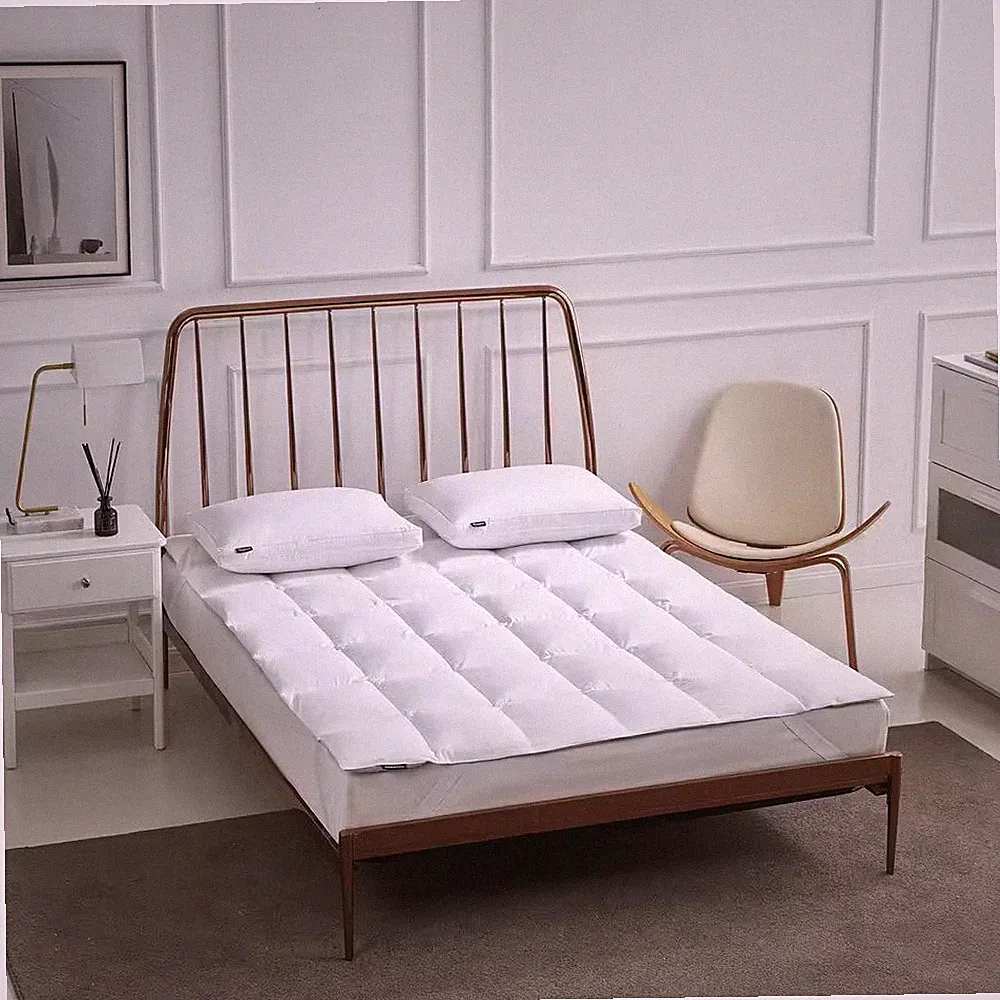 Tencel Cotton Blend 90-Feather King 10-Down Fiber Mattress Topper