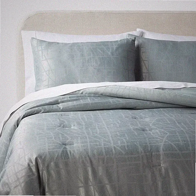 Threshold Comforter Set Cotton Blend Jacquard Geometric