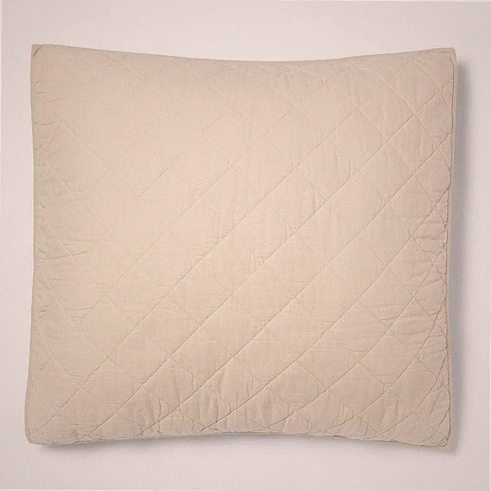 Threshold Pillow Sham Cotton-Linen Blend Diamond Stitch
