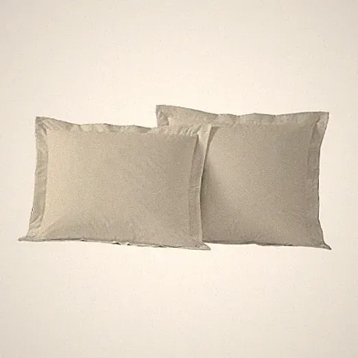 Today’s Home Tailored Bed Pillow Shams, Cotton Blend Design, 2 Standard Ivory
